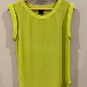 Ann Taylor sleeveless top in bright lime